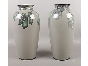 A large pair of Japanese cloisonné vases