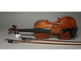 A violin and two bows.