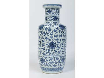 A 19th century Chinese rouleau vase. Pai