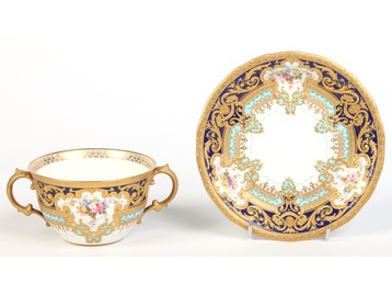 A fine Royal Crown Derby chocolate cup a