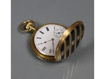 A Victorian 18 carat gold hunter watch.