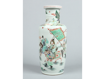 A 19th century Chinese rouleau vase. Dec