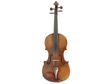 A violin in modern soft case. Label for 