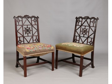 Chinese Chippendale style chairs.