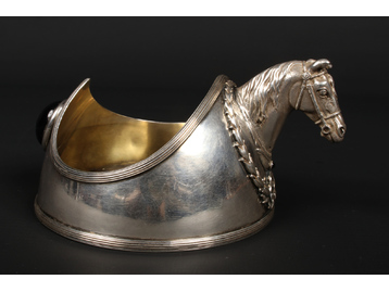 A Russian silver equestrian themed Kovsc