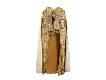 A silk and velvet Priests cope vestment 