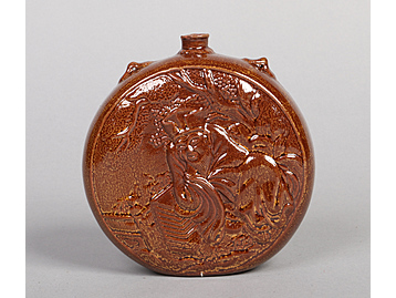 A Linthorpe pottery moon flask designed 