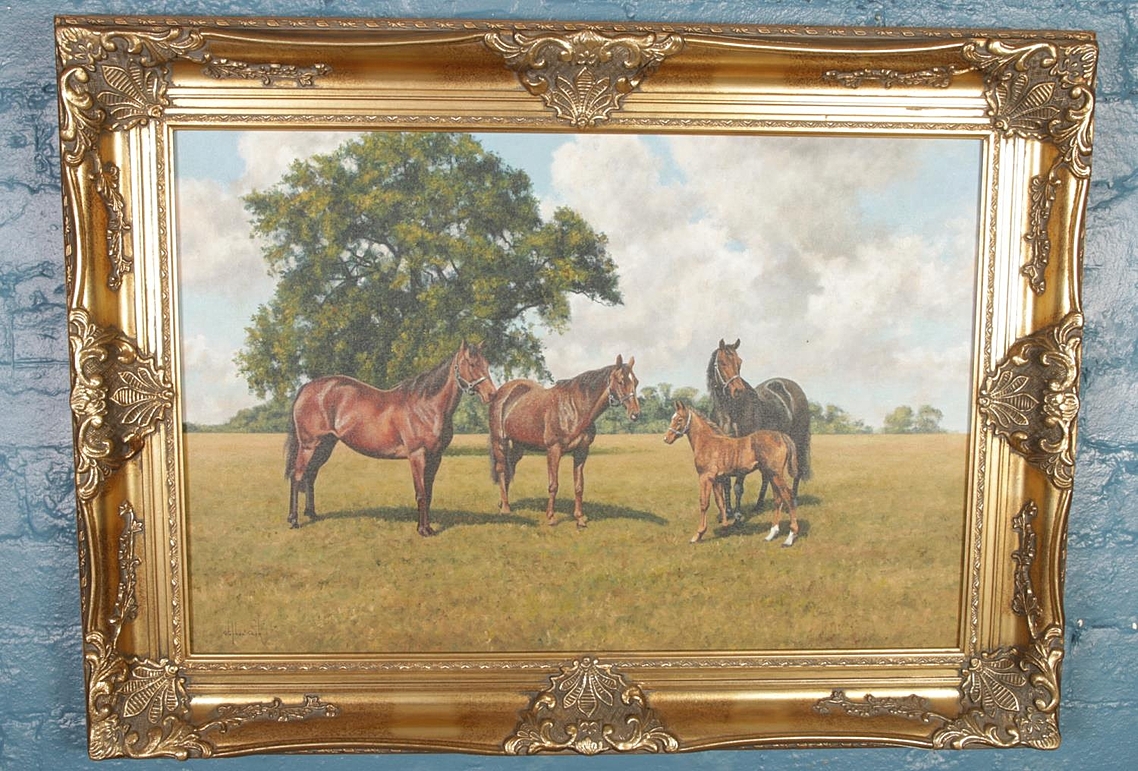 Stephen Park, gilt framed oil on canvas 