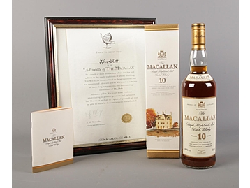 The Macallan 10 years single malt Scotch