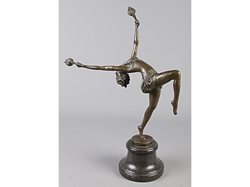 An Art Deco style bronze figure modelled