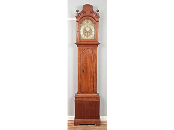A Georgian mahogany longcase clock, the 