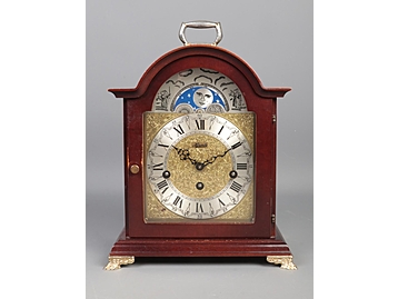 A Hermle mahogany effect bracket clock, 