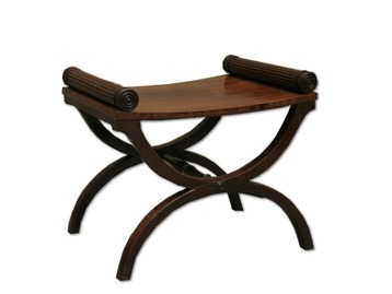A Regency mahogany stool.