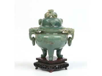 A Chinese jade censor.