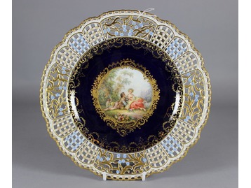 A Meissen pierced cabinet plate.