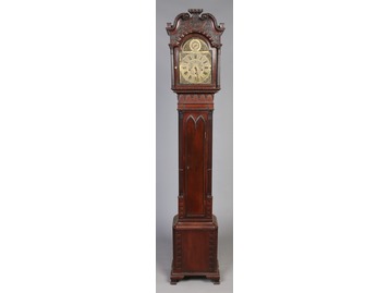A mahogany longcase clock of small propo