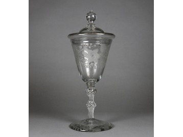 A George III glass goblet.