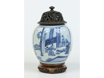 An 18th century Chinese ginger jar with 