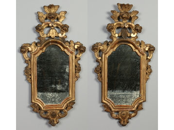 A pair of 18th century Italian giltwood 