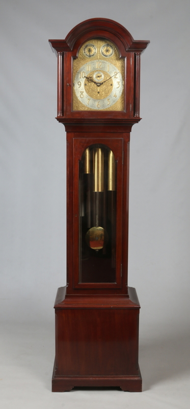 A large George V mahogany longcase clock