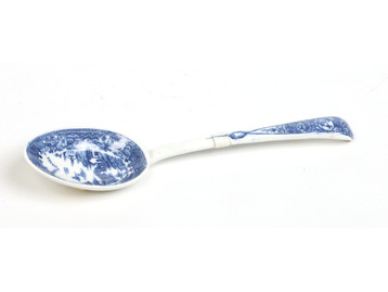 A very rare Caughley tablespoon. Printed